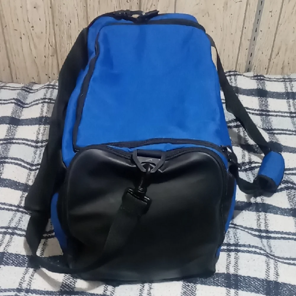 Nike Blue and Black Duffel Bag
